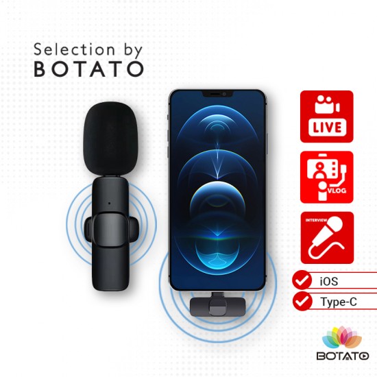 Wireless Microphone Iphone Android Phone PC Laptop For  interview , vlog ,live stream Type-C IOS 