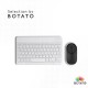 Mini Wireless Keyboard Rechargeable Bluetooth Keyboard with Mouse and Leather Pouch for Tablet/PC/Phone
