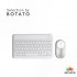 Mini Wireless Keyboard Rechargeable Bluetooth Keyboard with Mouse and Leather Pouch for Tablet/PC/Phone